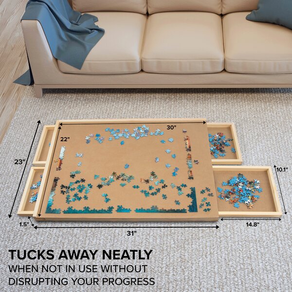 Skymall 1000 Piece Puzzle Board | Premium Wooden Jigsaw Puzzle Table